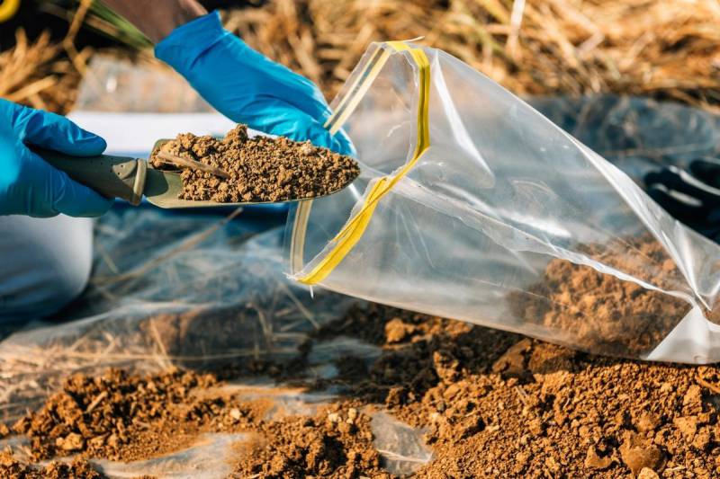 Putting Garden Soil In Plastic Bag to Sterilize It from Pests and Diseases By Solarization Using the sun radiation and heat